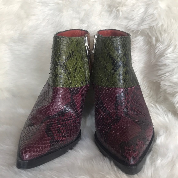 COPY - Acne Studios Multi-color Caroline Snake Boots - Picture 6 of 8